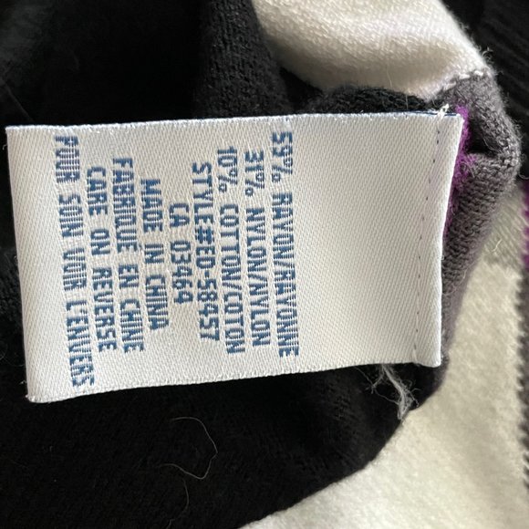 RICKIS Size Medium Black, Purple, White and Grey Sweater Vest - Picture 5 of 5